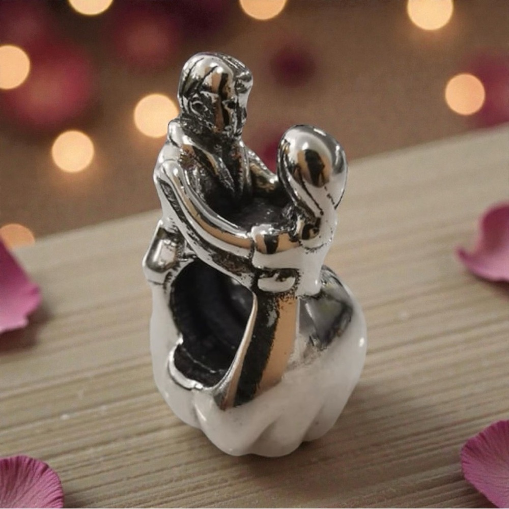 Elegant Silver Couple Charm